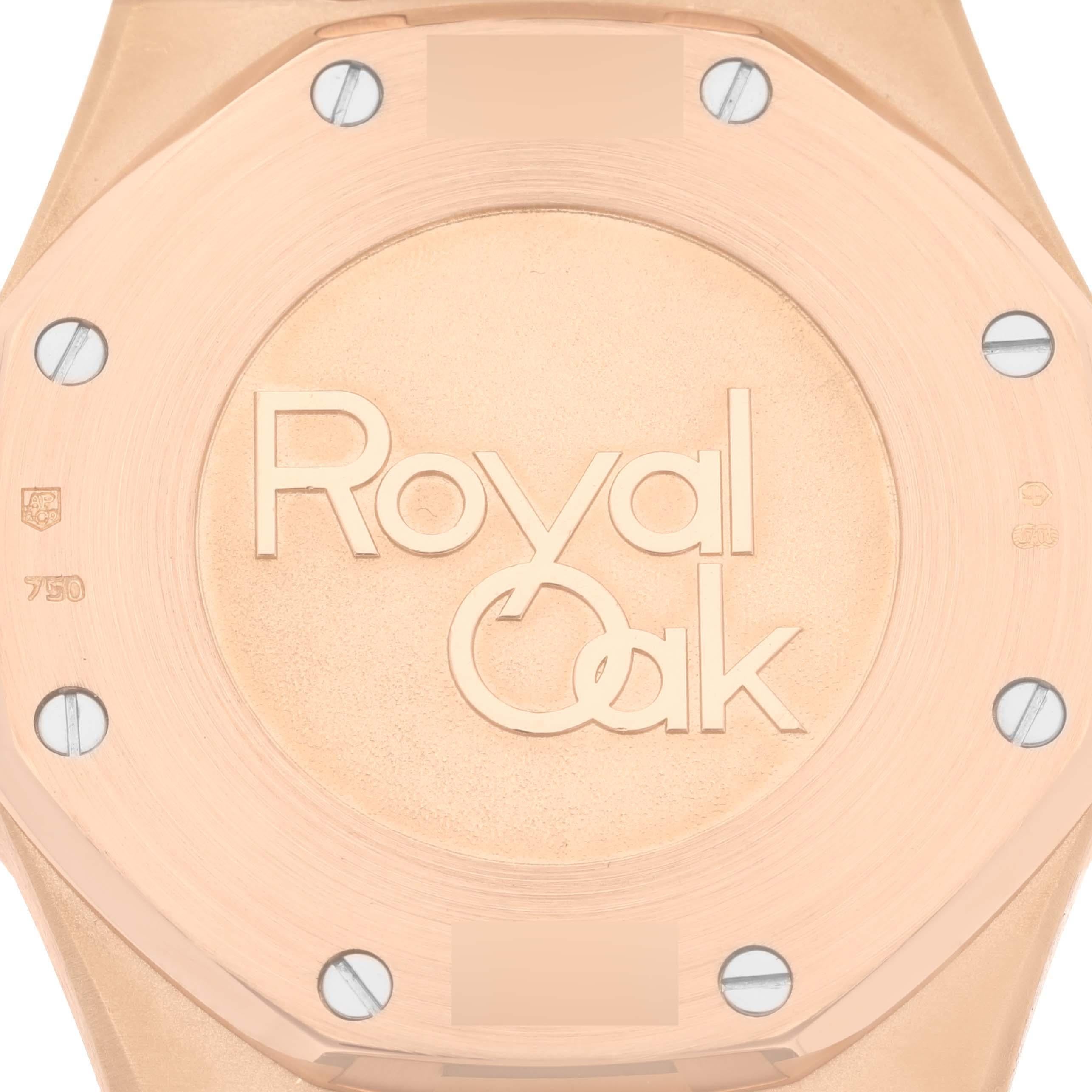 Audemars Piguet Royal Oak Dual Time Rose Gold Mens Watch 26120OR For Sale 2