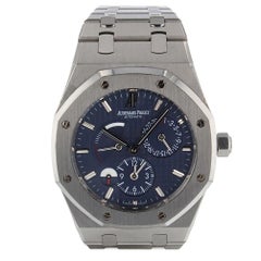 Audemars Piguet Royal Oak Dual Time Steel Blue Watch 26120ST.OO.1220ST.02