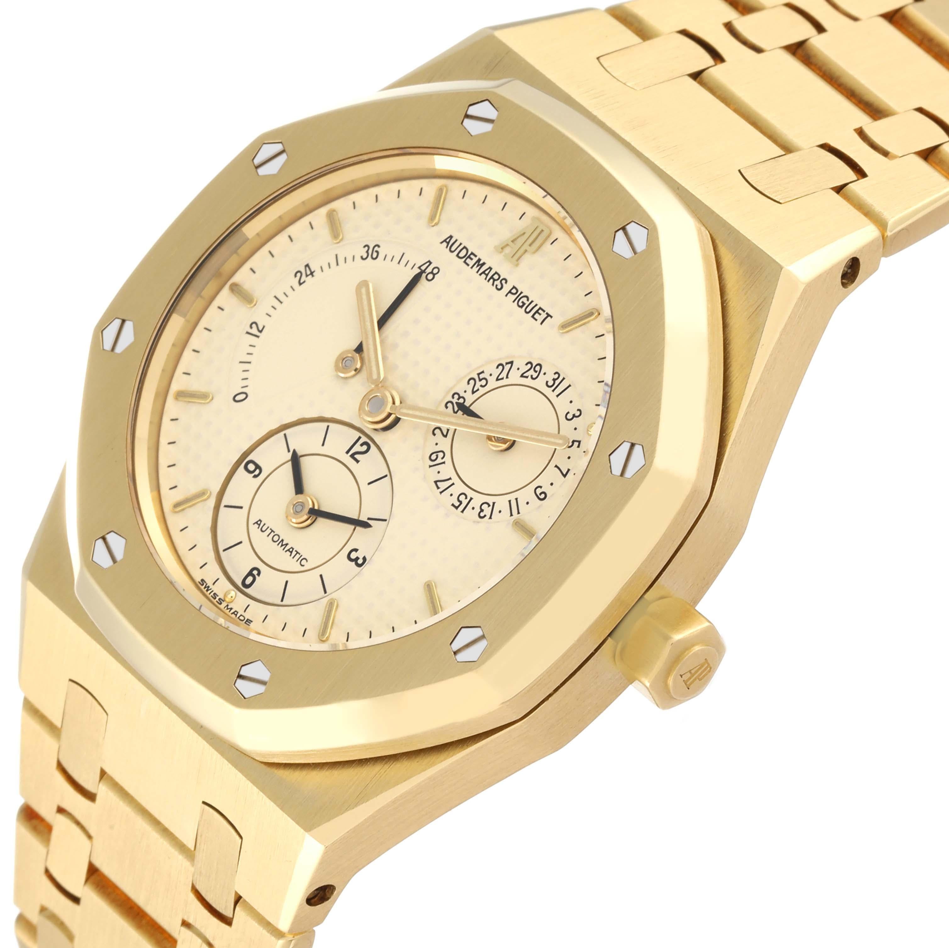 Audemars Piguet Royal Oak Dual Time Yellow Gold Mens Watch 25730BA For