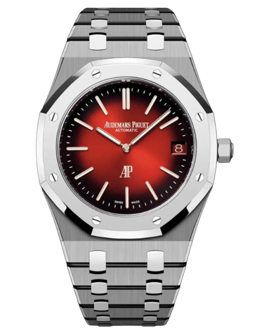 Audemars Piguet Royal Oak Jumbo Extra-thin Burgundy 16202XT.OO.1240XT.01 For Sale 10