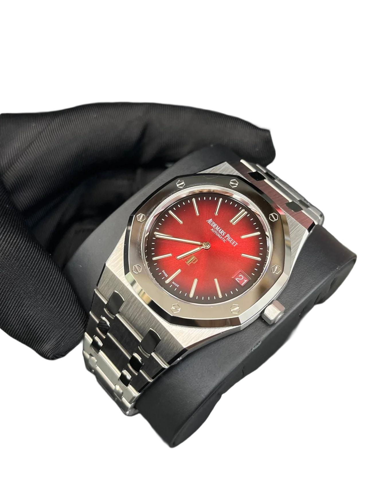 Empire Audemars Piguet Royal Oak Jumbo Extra-thin Burgundy 16202XT.OO.1240XT.01 For Sale