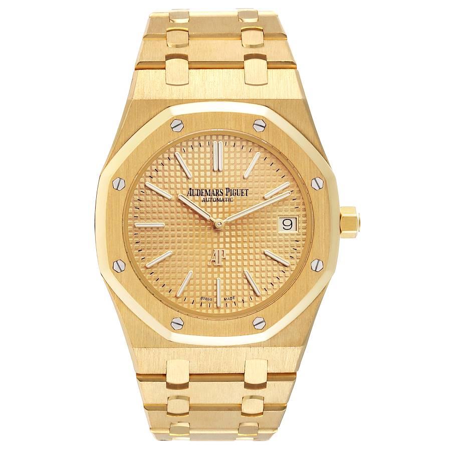 Audemars Piguet Royal Oak Jumbo Yellow Gold Bruno Mars 24K Magic World Tour Limited Edition Mens Watch 15202BA. Automatic self-winding movement. 18k yellow gold case 39.0 mm in diameter. Extra thin case 8.1mm thickness. Exhibition sapphire case back