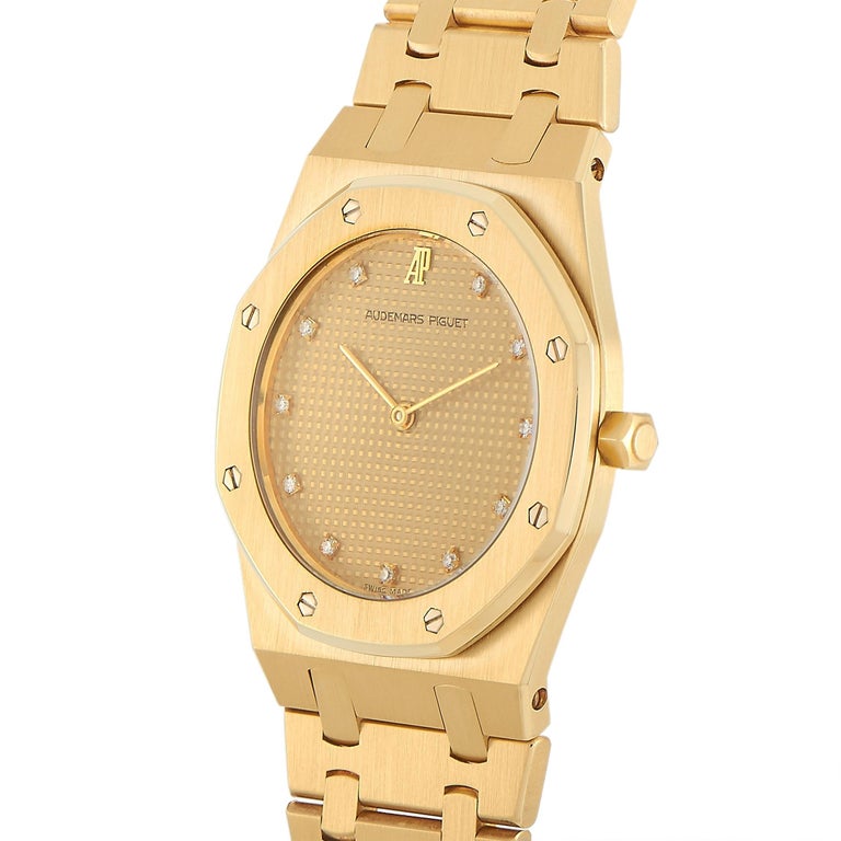 Audemars Piguet Royal Oak Ladies 18K Yellow Gold Watch at 1stDibs