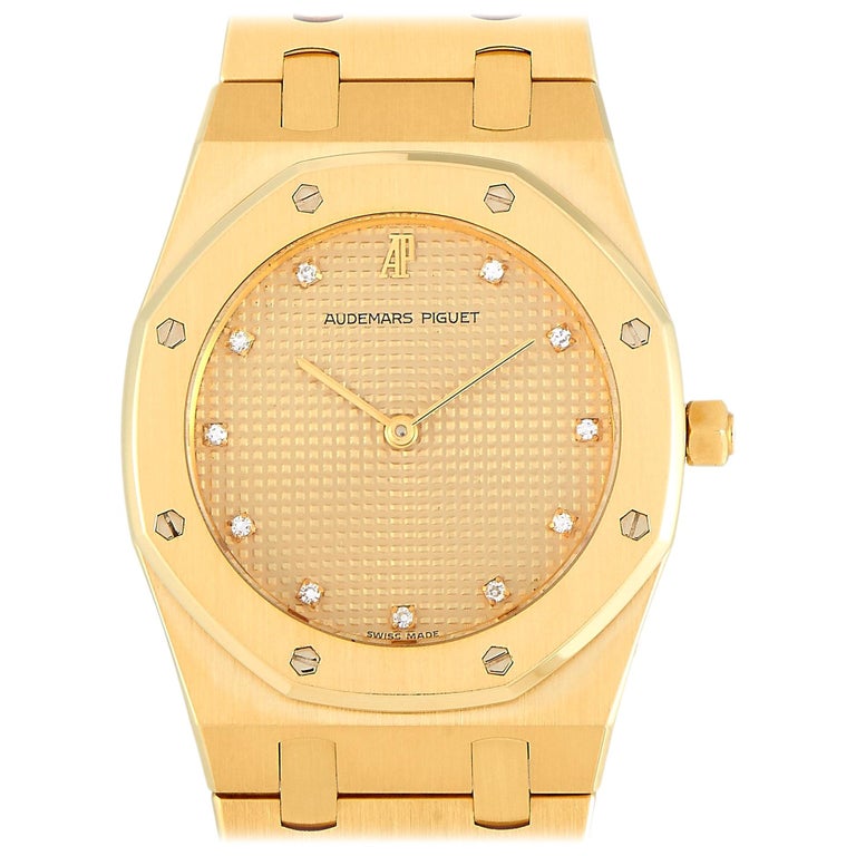 Audemars Piguet Royal Oak Ladies 18K Yellow Gold Watch at 1stDibs
