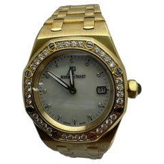 Audemars Piguet Royal Oak Ladies 33mm 67601BA Yellow Gold Diamond MOP Dial Watch