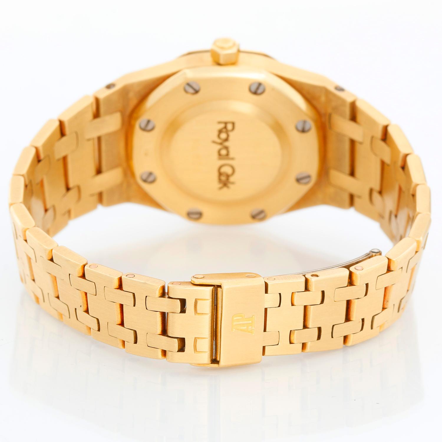 Audemars Piguet Royal Oak Ladies Automatic Watch Yellow Gold In Excellent Condition In Dallas, TX