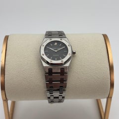 Audemars Piguet Royal Oak Lady 26mm Edelstahl Quarz Grau Tapisserie Zifferblatt