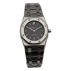 Audemars Piguet Royal Oak Lady 26mm Edelstahl Quarz Grau Tapisserie Zifferblatt