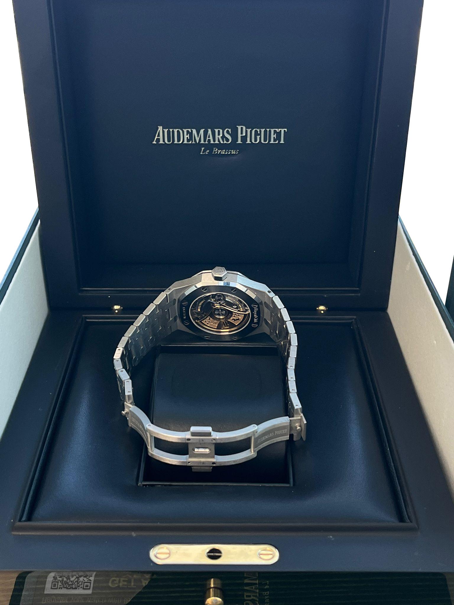 Audemars Piguet Royal Oak Lady 37 Automatico Lunetta con diamanti 15451ST.ZZ.1256ST.01 in vendita 12