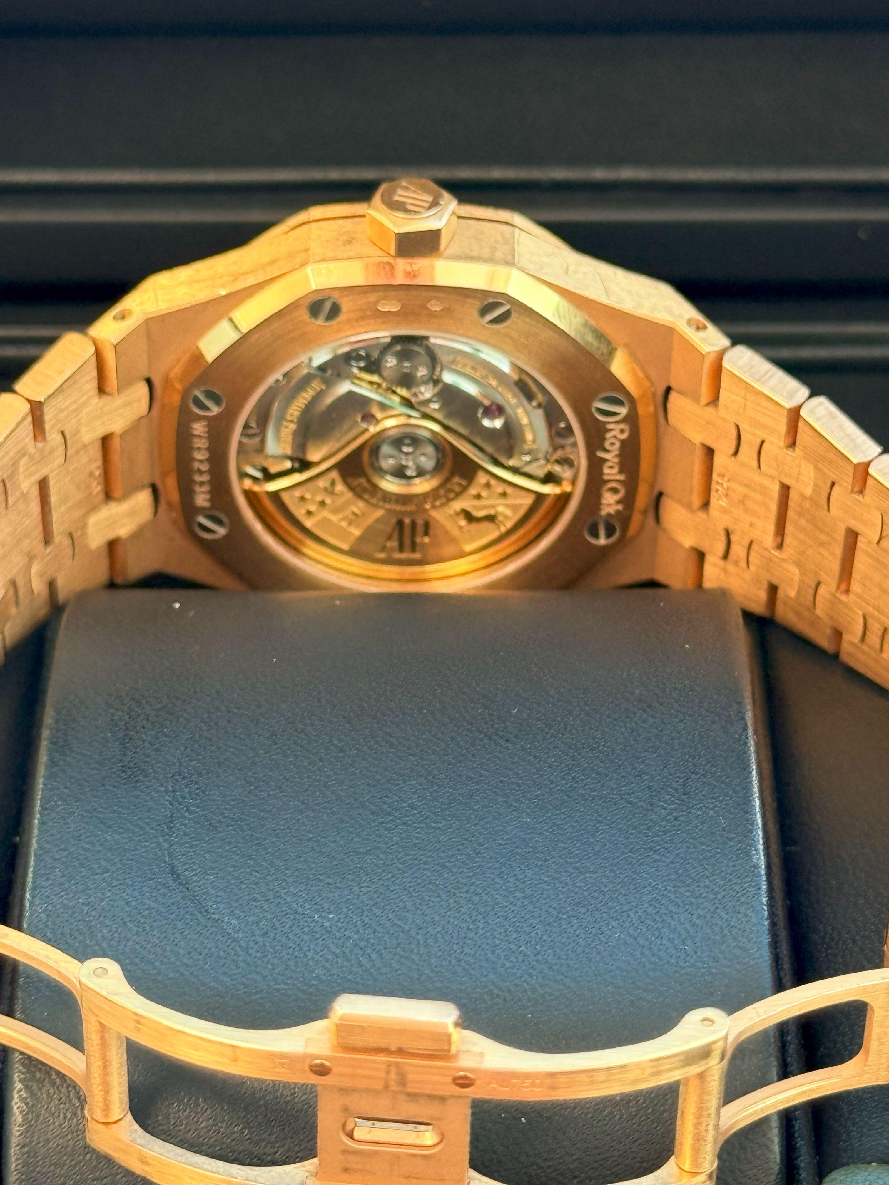 Audemars Piguet Royal Oak Lady 37mm Rose Gold Diamond Lünette 15451OR.ZZ.1256OR.02 im Angebot 9