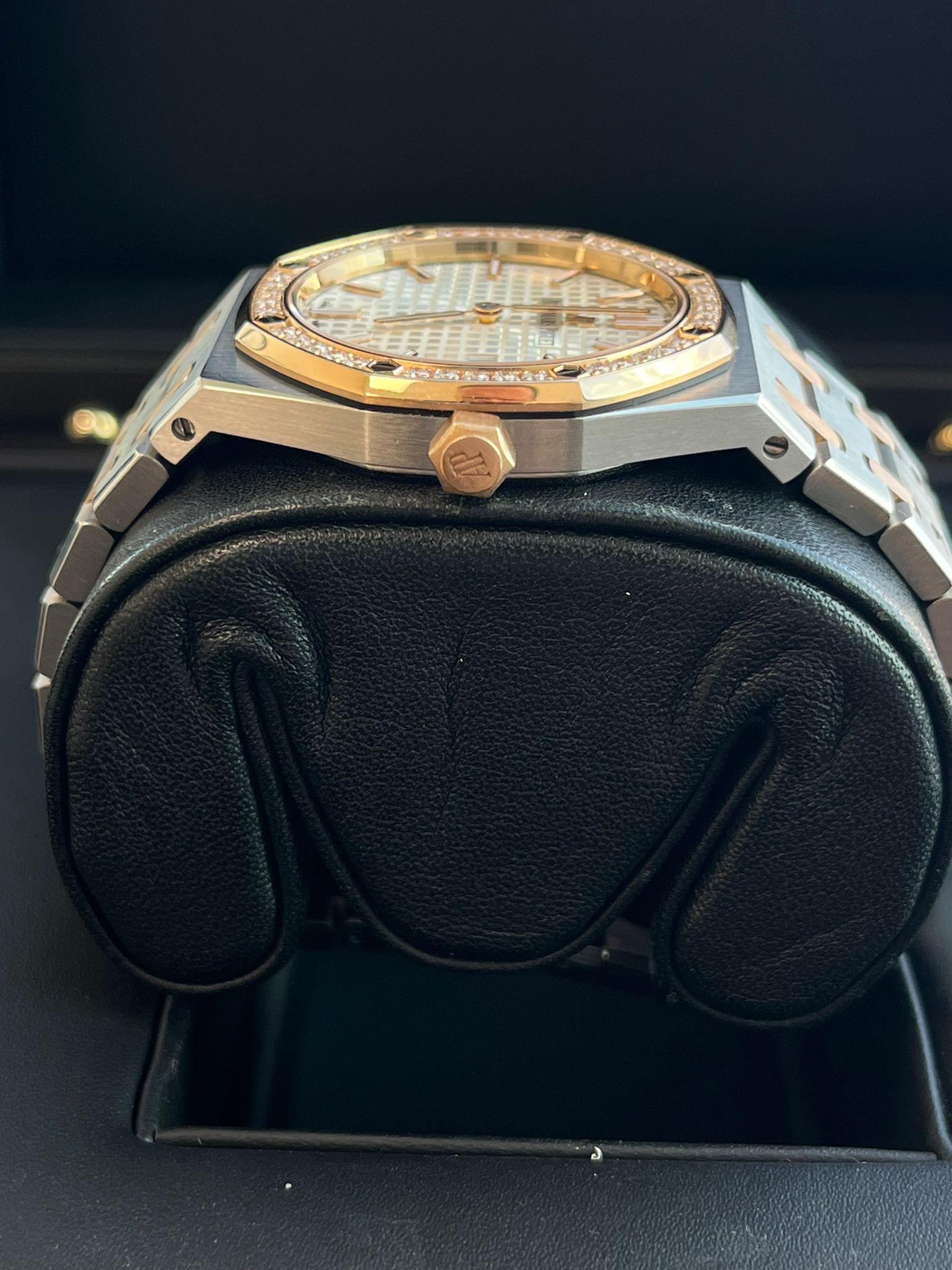 Audemars Piguet Royal Oak Lady Gold Steel Diamond Bezel 67651SR.ZZ.1261SR.01 im Angebot 8