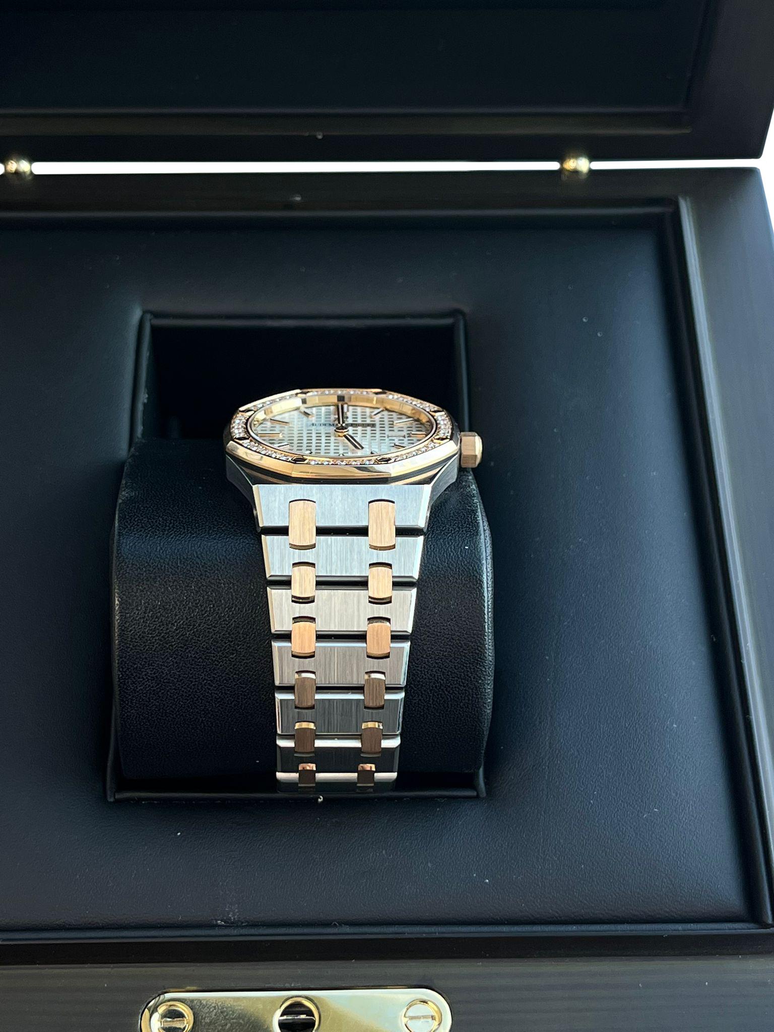 Audemars Piguet Royal Oak Lady Gold Steel Diamond Bezel 67651SR.ZZ.1261SR.01 im Angebot 9