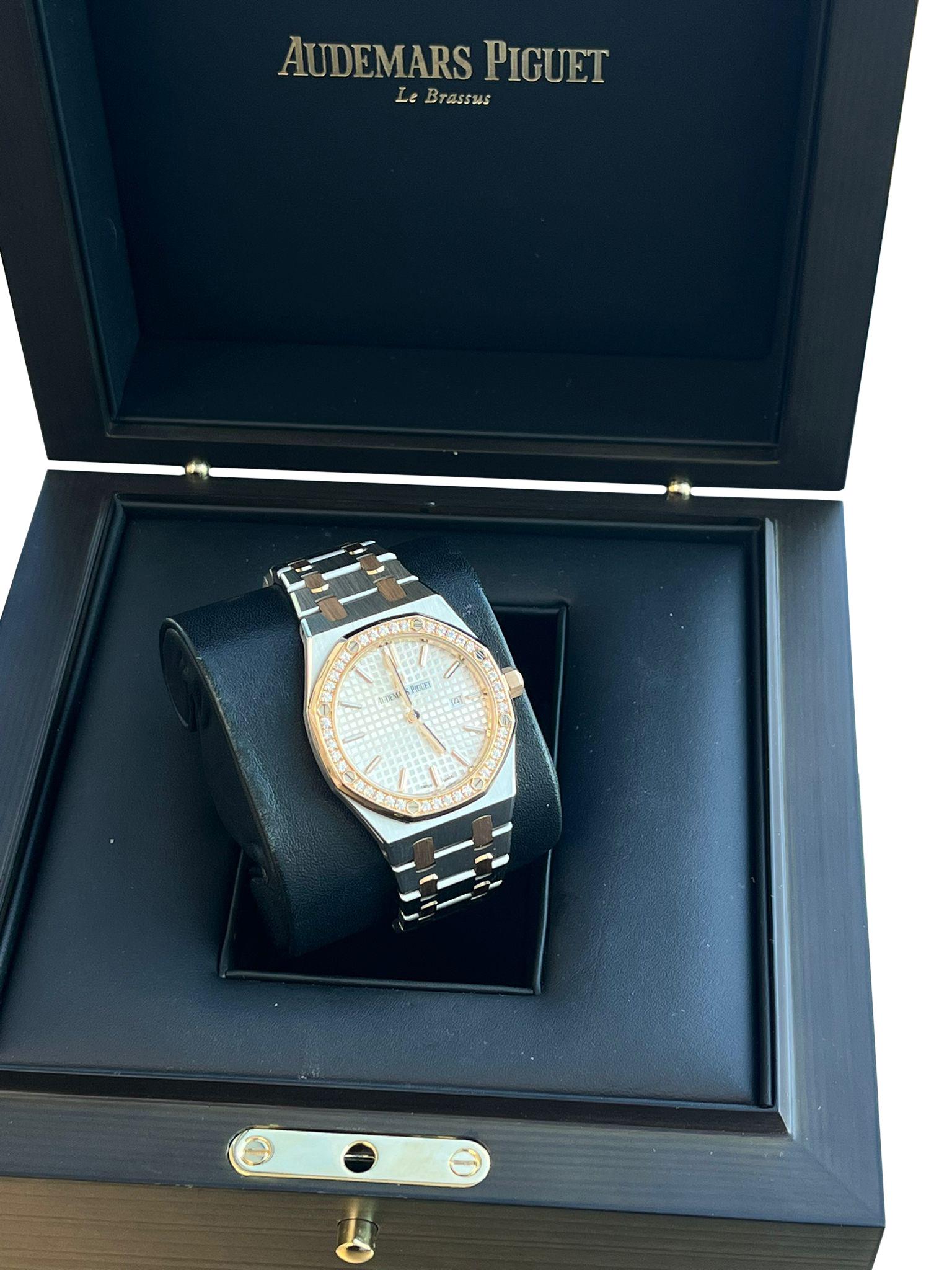 Audemars Piguet Royal Oak Lady Gold Steel Diamond Bezel 67651SR.ZZ.1261SR.01 im Angebot 2