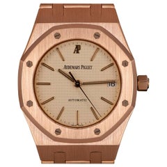 Audemars Piguet Royal Oak Mid-Size 18 Karat Rose Gold Silver Dial