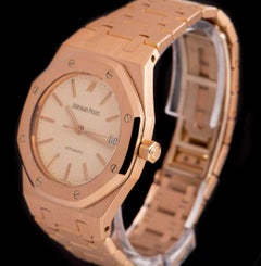 Audemars Piguet Royal Oak Mid-Size 18 Karat Rose Gold Silver Dial