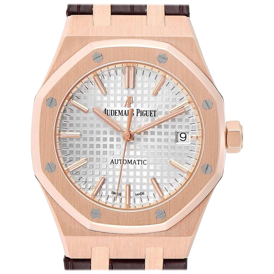 Audemars Piguet Royal Oak Midsize Rose Gold Men's Watch 15450OR For Sale