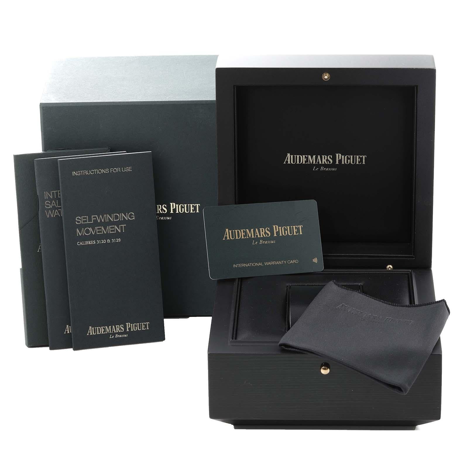 Audemars Piguet Royal Oak Midsize Steel Rose Gold Mens Watch 15450SR Box Card 5