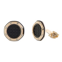 Audemars Piguet Royal Oak Offshore 18K Rose Gold Black Rubber Octagonal Cufflink