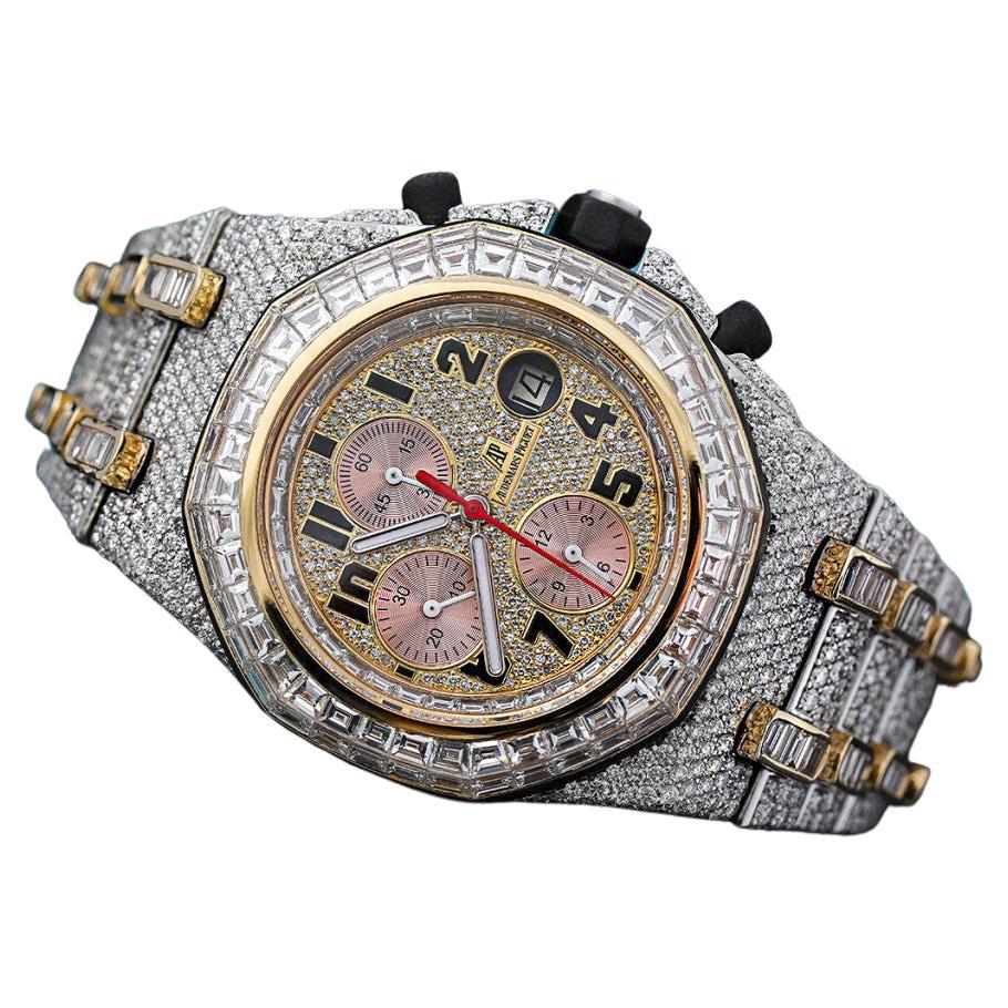 Audemars Piguet Royal Oak Offshore Custom Diamond Wristwatch Full Set ...