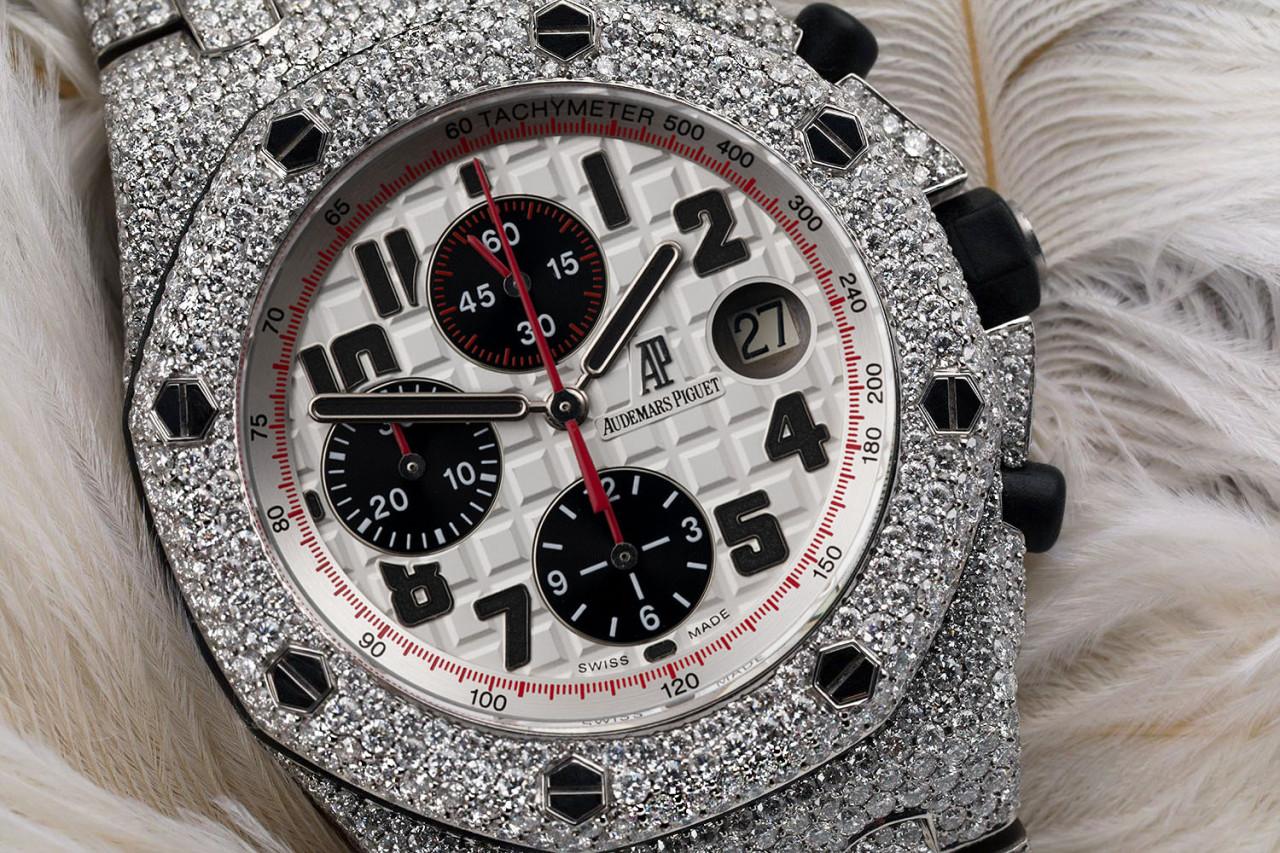 Audemars Piguet Royal Oak Offshore 25721ST.OO.1000ST „Panda“ Zifferblattuhr (Rundschliff) im Angebot