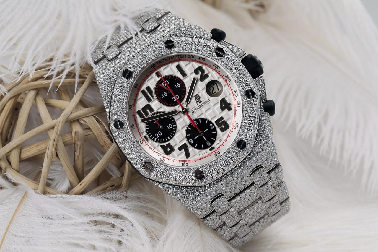 Audemars Piguet Royal Oak Offshore 25721ST.OO.1000ST „Panda“ Zifferblattuhr im Zustand „Hervorragend“ im Angebot in New York, NY