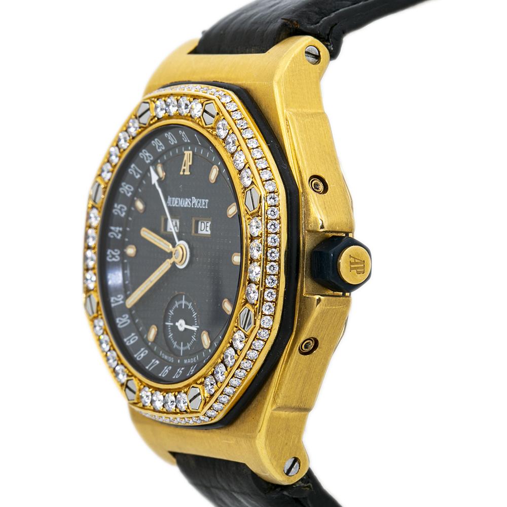 Audemars Piguet Royal Oak Offshore 25807BA Diamond 18K Gold Unisex Watch In Excellent Condition For Sale In Miami, FL