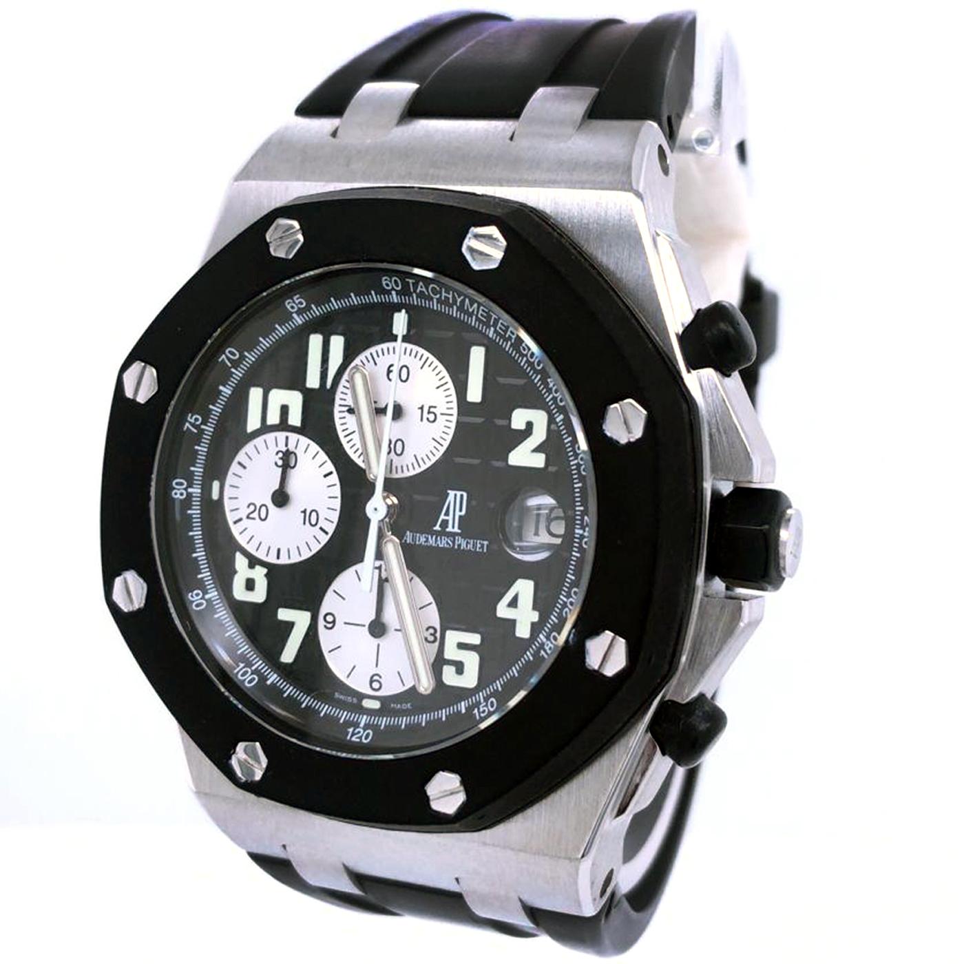 Audemars Piguet Royal Oak Offshore Chronograph Black Dial Watch 25940SK In Excellent Condition In Aventura, FL