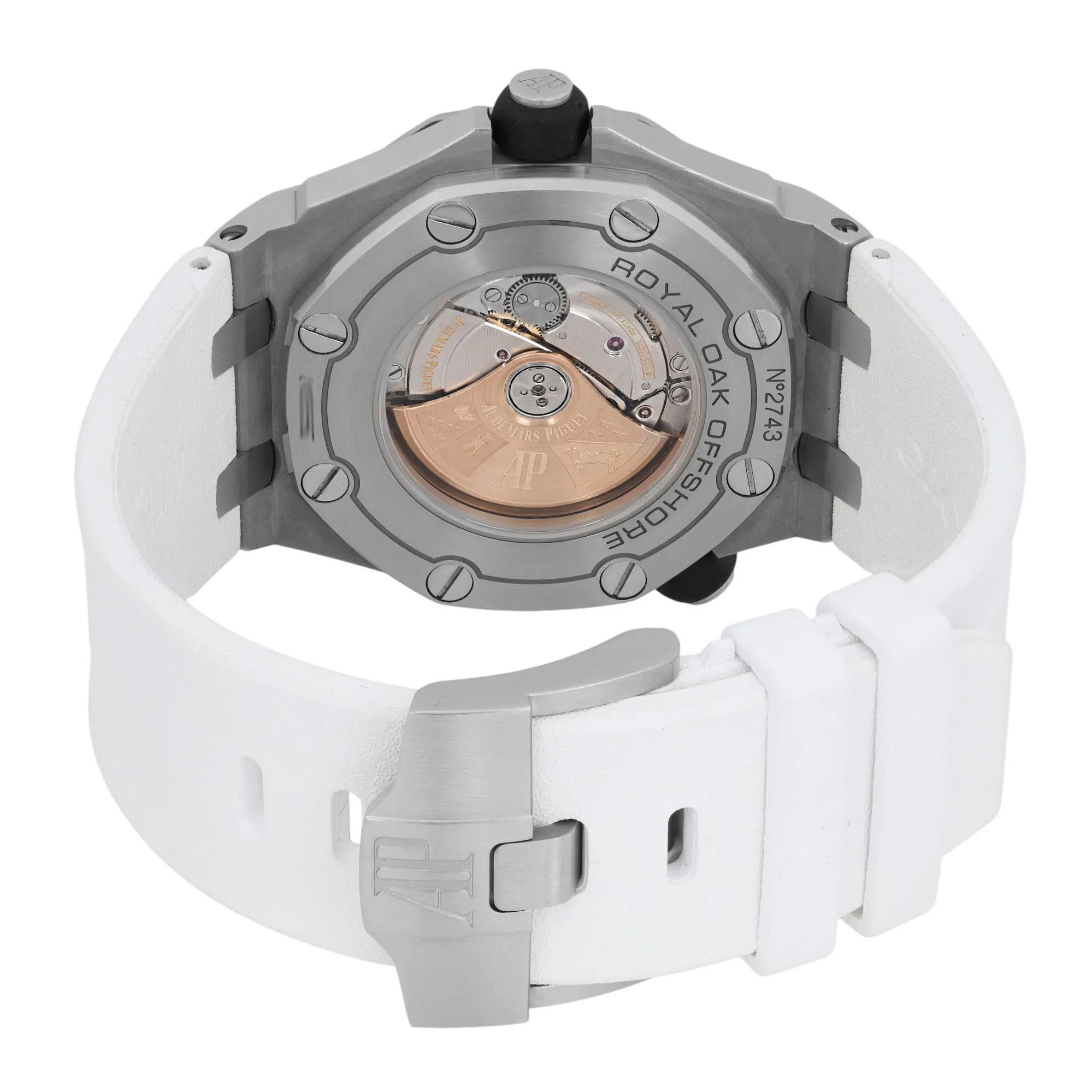 Audemars Piguet Royal Oak Offshore 42mm Acciaio Quadrante Bianco UomoOrologio 15710ST in vendita 2