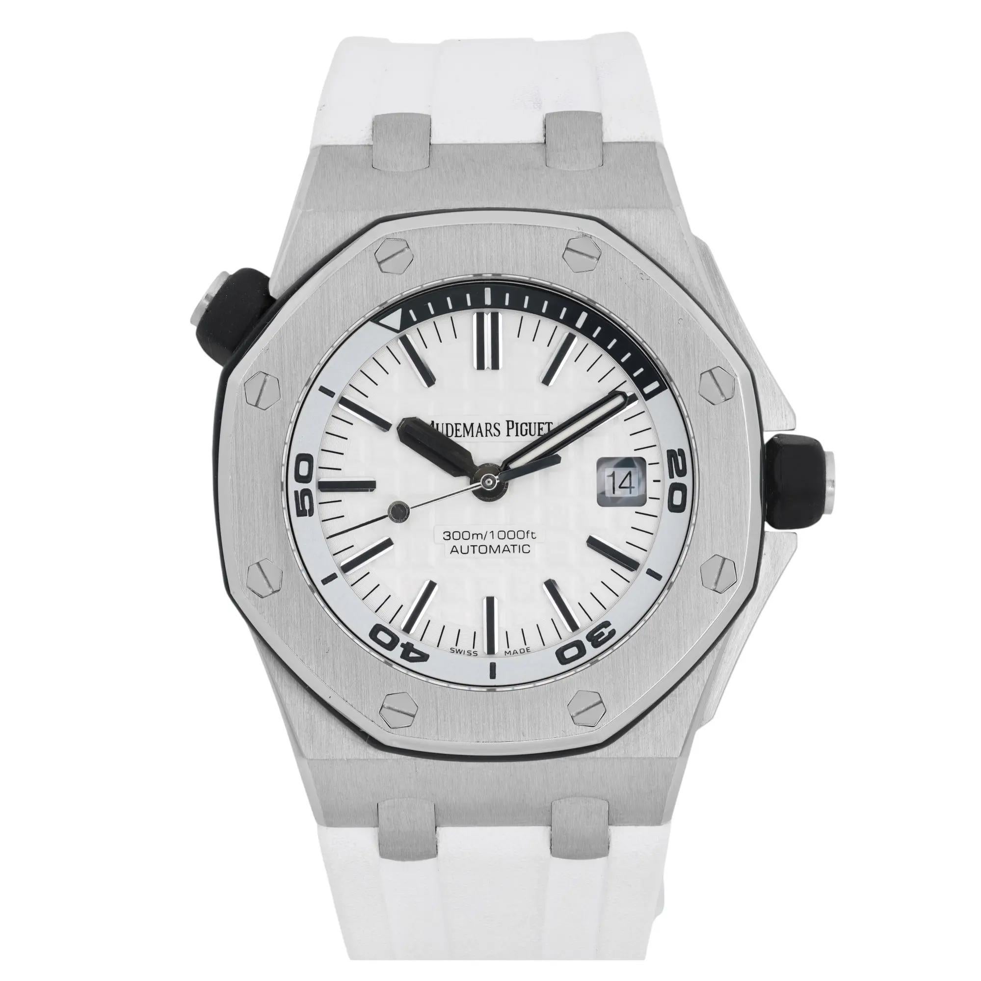 Audemars Piguet Royal Oak Offshore 42mm Acciaio Quadrante Bianco UomoOrologio 15710ST in vendita