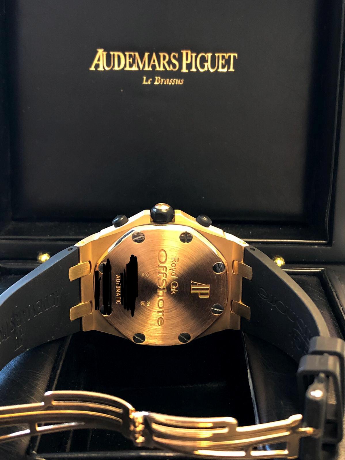Audemars Piguet Royal Oak Offshore Sub-Dial Rubber Clad Rose Gold Watch In Good Condition In Aventura, FL
