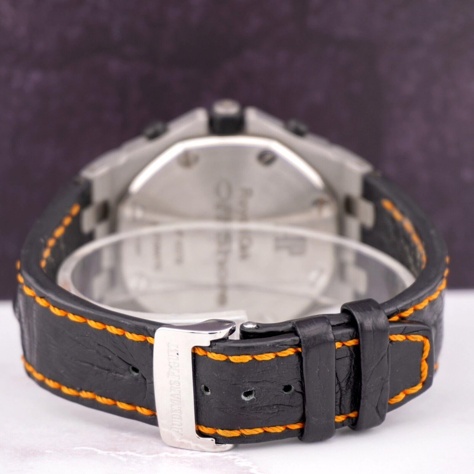 Modern AUDEMARS PIGUET Royal Oak Offshore 42mm VOLCANO Orange Steel Watch Ref 26170ST For Sale
