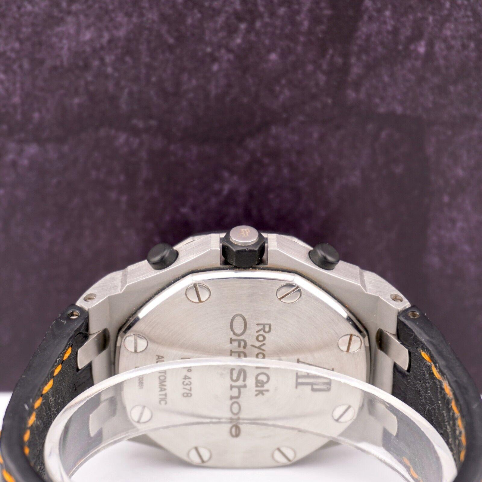 Women's or Men's AUDEMARS PIGUET Royal Oak Offshore 42mm VOLCANO Orange Steel Watch Ref 26170ST For Sale