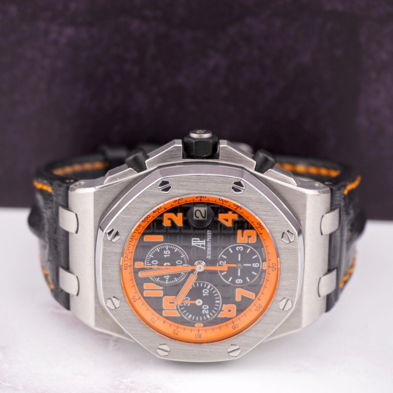 AUDEMARS PIGUET Royal Oak Offshore 42mm VOLCANO Orange Steel Watch Ref 26170ST For Sale 1