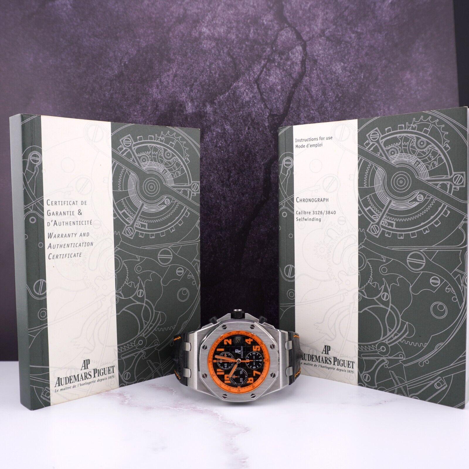 AUDEMARS PIGUET Royal Oak Offshore 42mm VOLCANO Orange Steel Watch Ref 26170ST For Sale 2