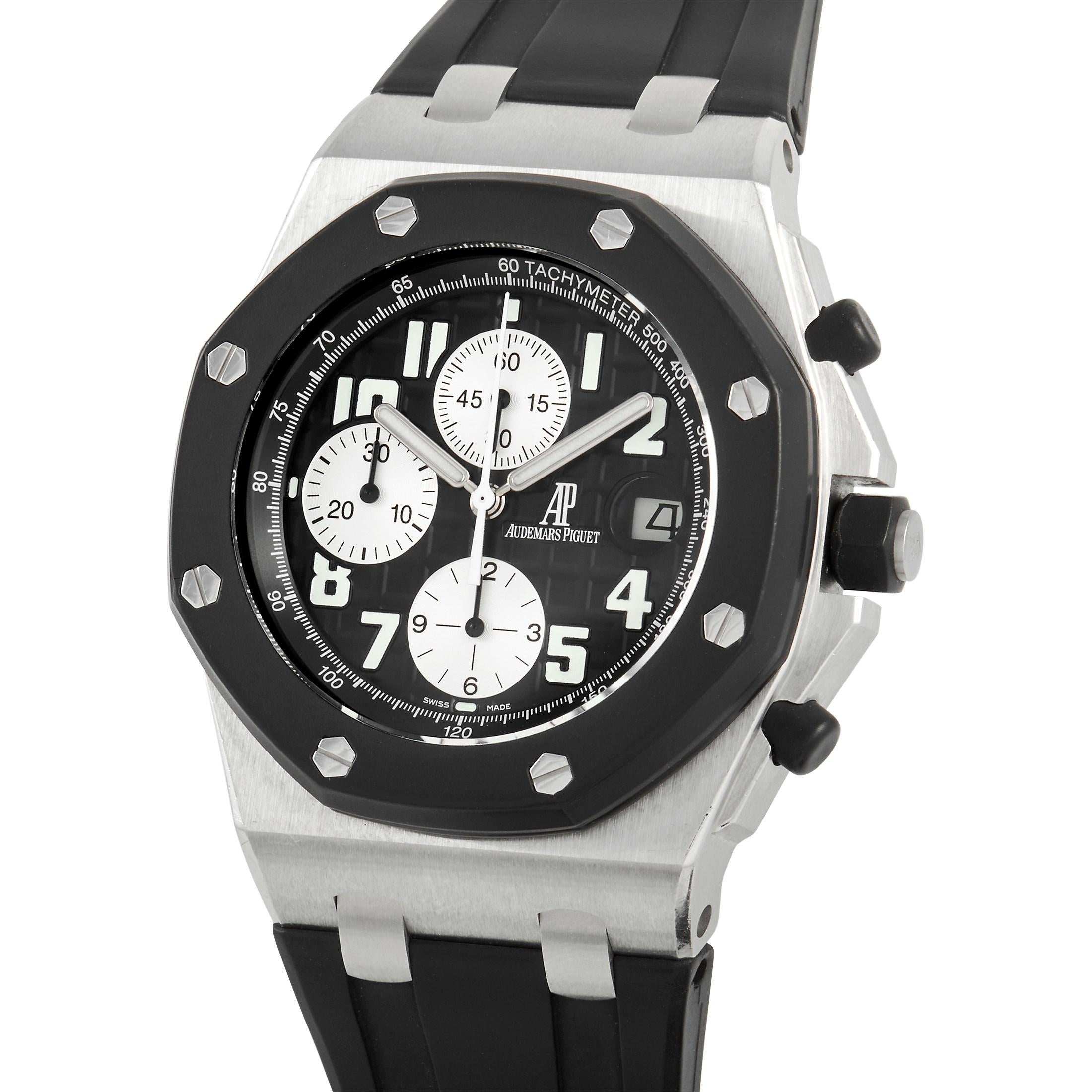 The Audemars Piguet Royal Oak Offshore Rubberclad Watch, reference number 25940SK.OO.D002CA.01, in an impeccably crafted timepiece with a unique sense of style. 

This watch’s 42mm stainless steel case is made even more exiting thanks to the black