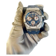Audemars Piguet Royal Oak Offshore 43mm Blue Dial Blue Rubber Strap Date: 2019