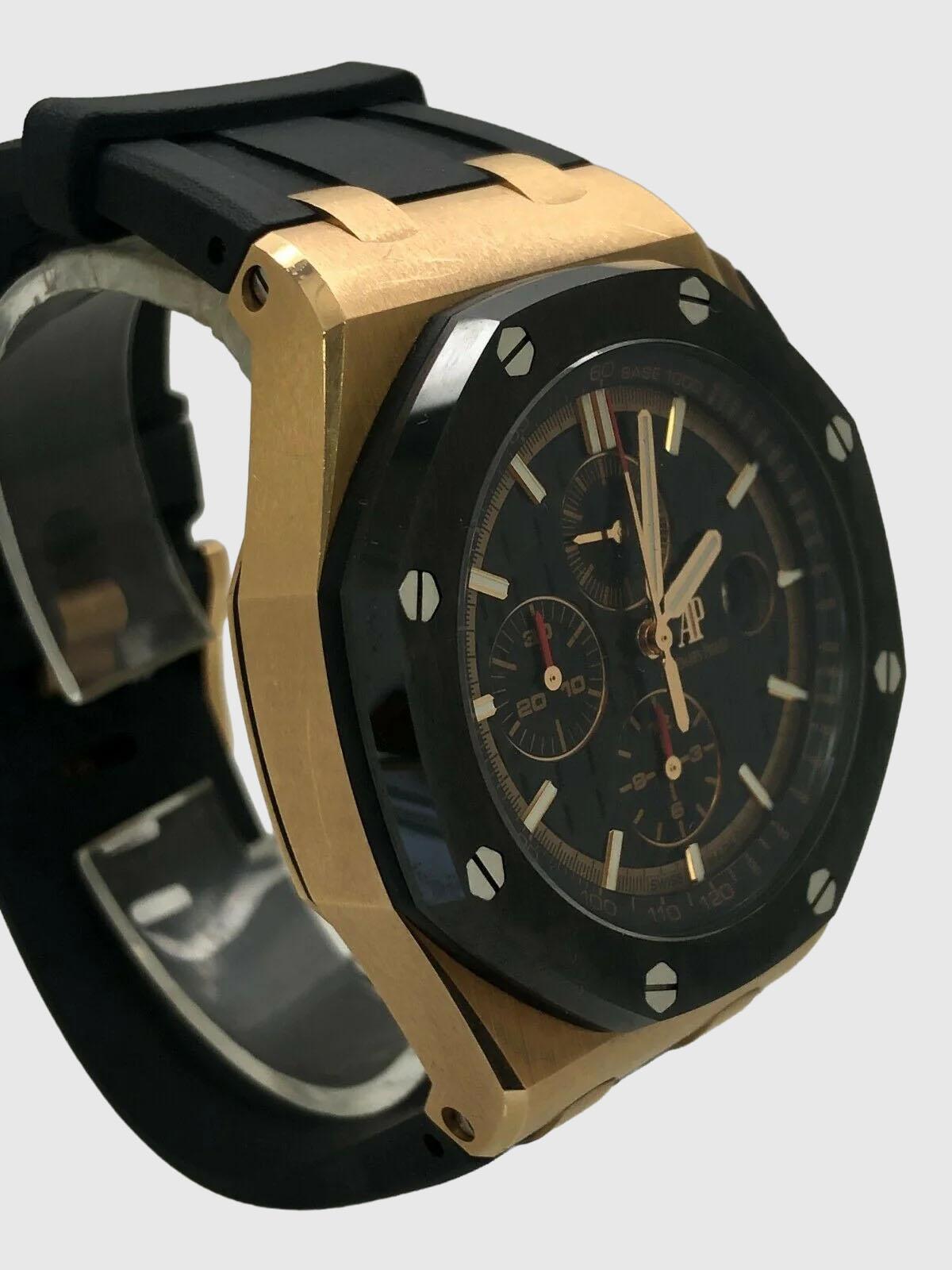 Aesthetic Movement Audemars Piguet Royal Oak Offshore 44mm 18k Gold Men's Watch For Sale