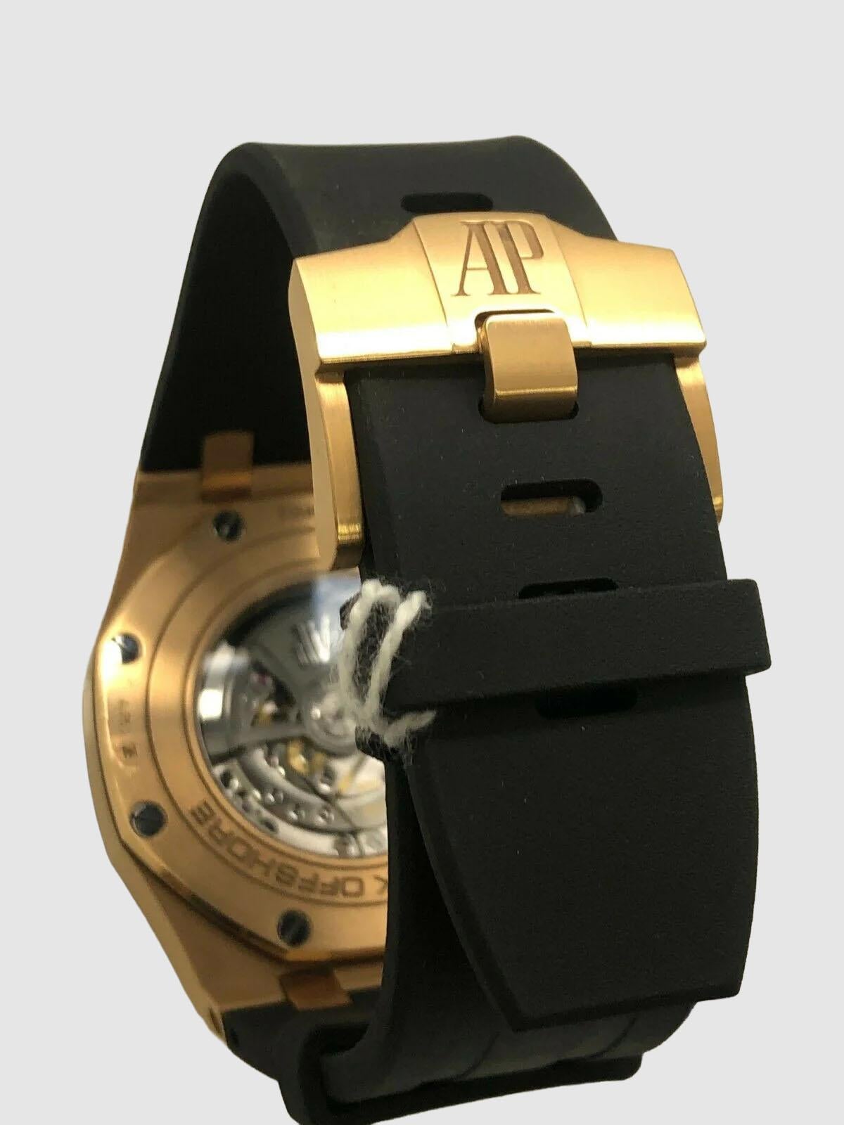 Audemars Piguet Royal Oak Offshore 44mm 18k Gold Men's Watch In New Condition For Sale In New York, NY