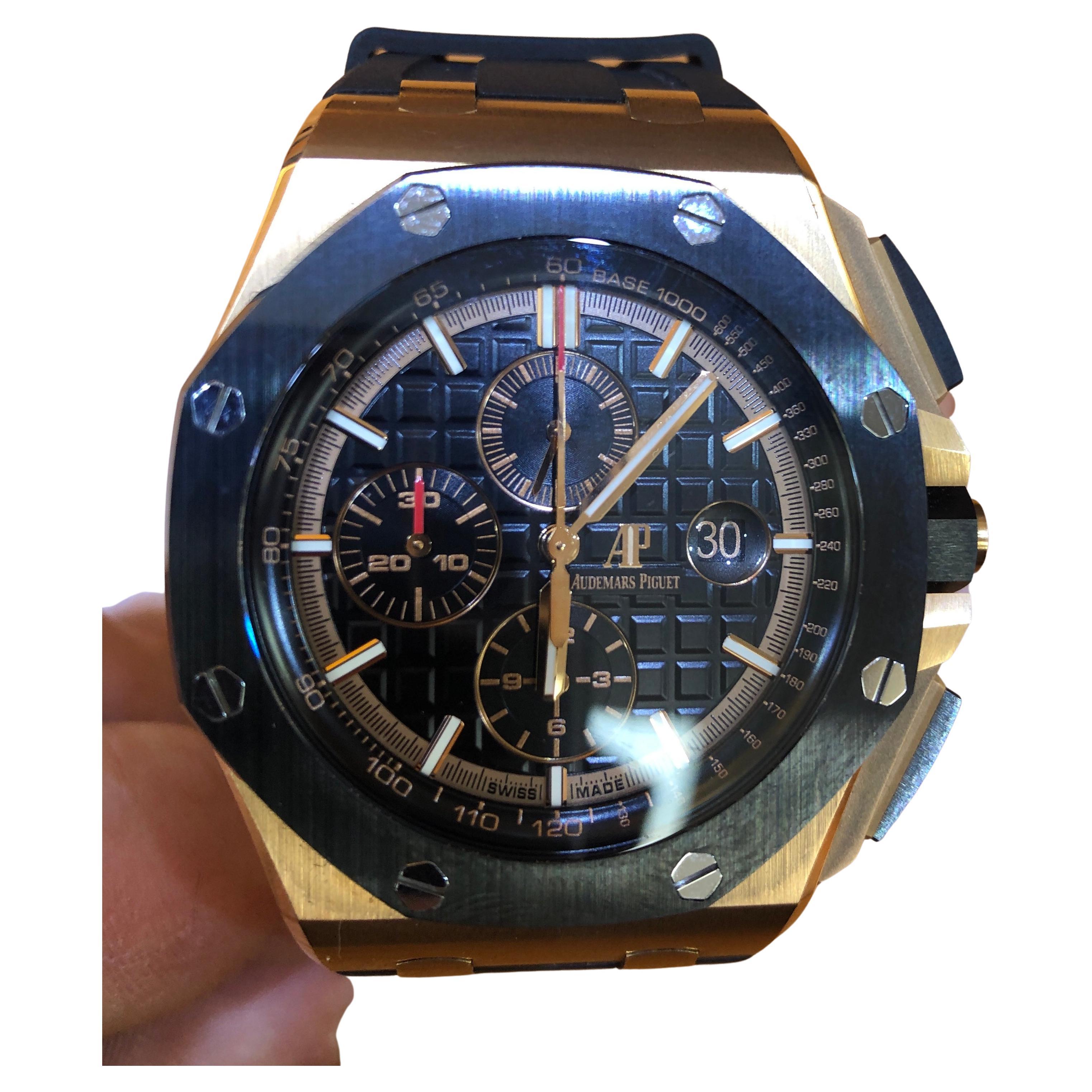 Audemars Piguet Royal Oak Offshore 44mm 18k Gold Watch

worn maybe twice

2021 model 41mm ceramic bezel

Complete set box and papers
