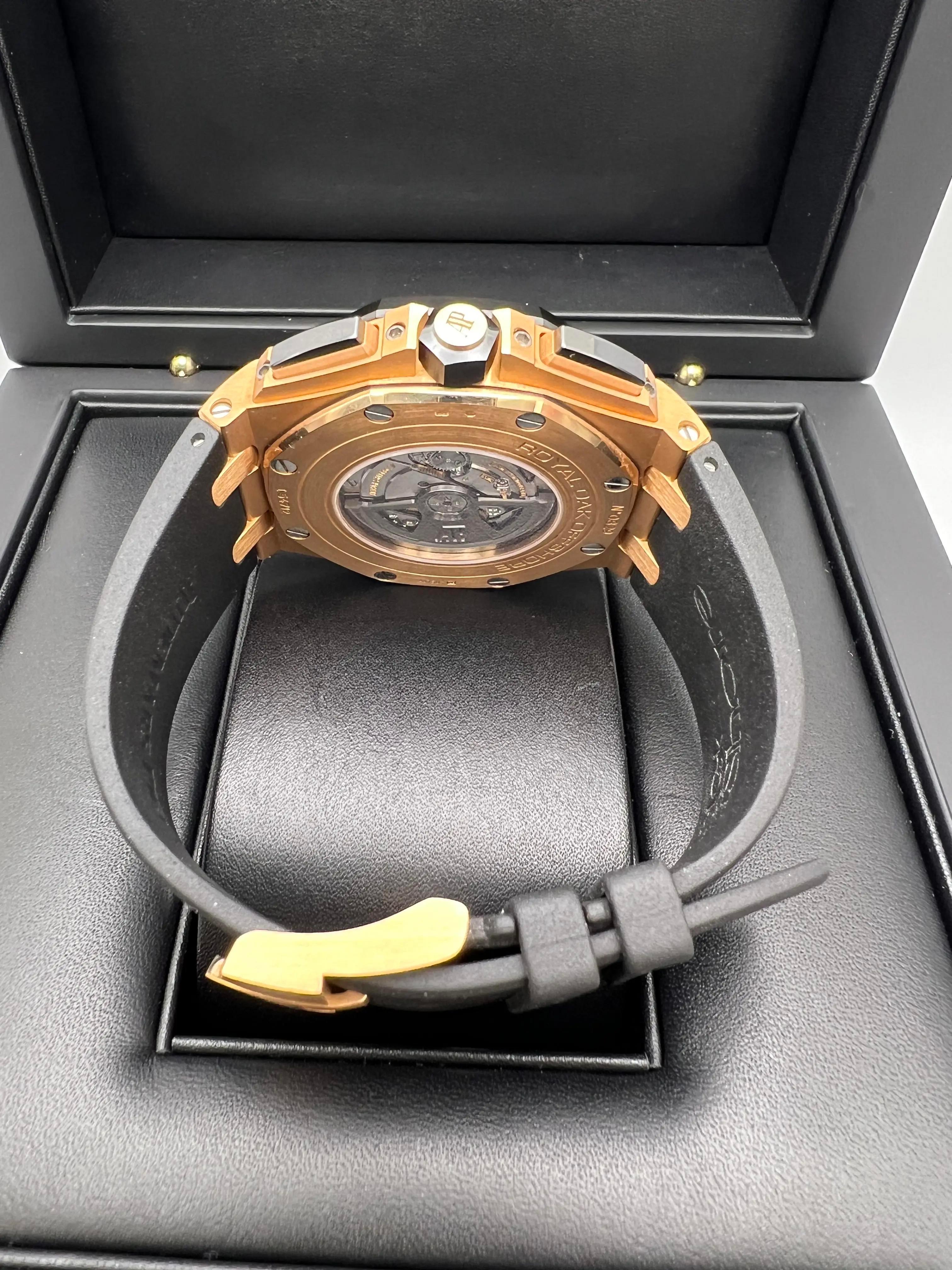 Audemars Piguet Montre Royal Oak Offshore 44mm Rose Gold 26401RO.OO Box Papers en vente 7