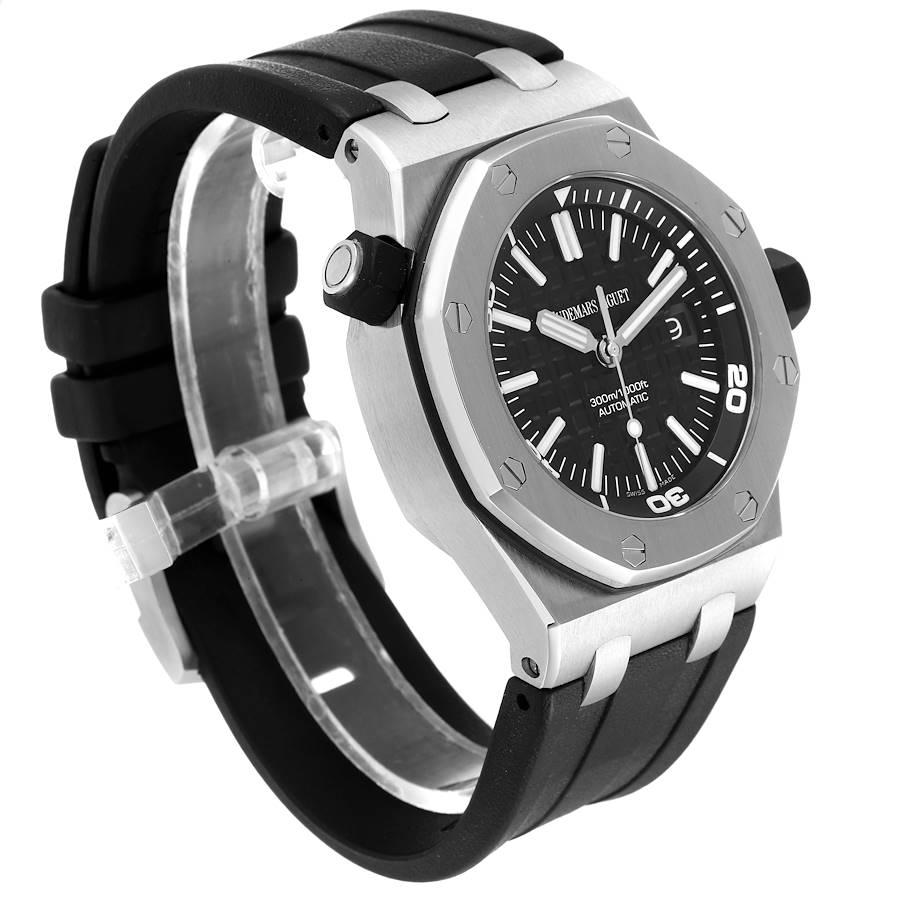 Herrenuhr 15703 aus königlicher Eiche mit schwarzem Zifferblatt von Audemars Piguet im Zustand „Hervorragend“ im Angebot in Atlanta, GA