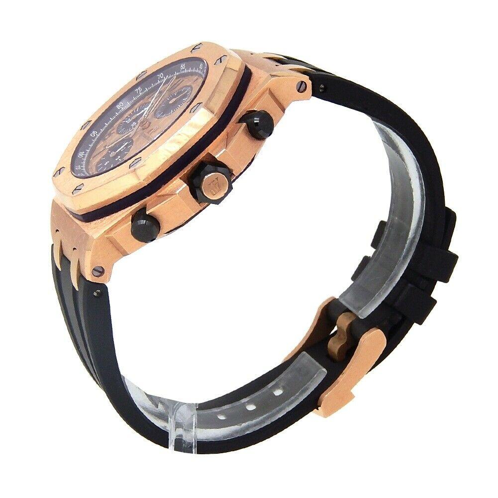 Brand: Audemars Piguet
Band Color: Black	
Gender:	Men's
Case Size: Not Specified	
MPN: Does Not Apply
Lug Width: 29mm	
Features:	12-Hour Dial, Chronograph, Gold Bezel, Sapphire Crystal, Swiss Made, Swiss Movement
Style: Casual	
Movement: Mechanical