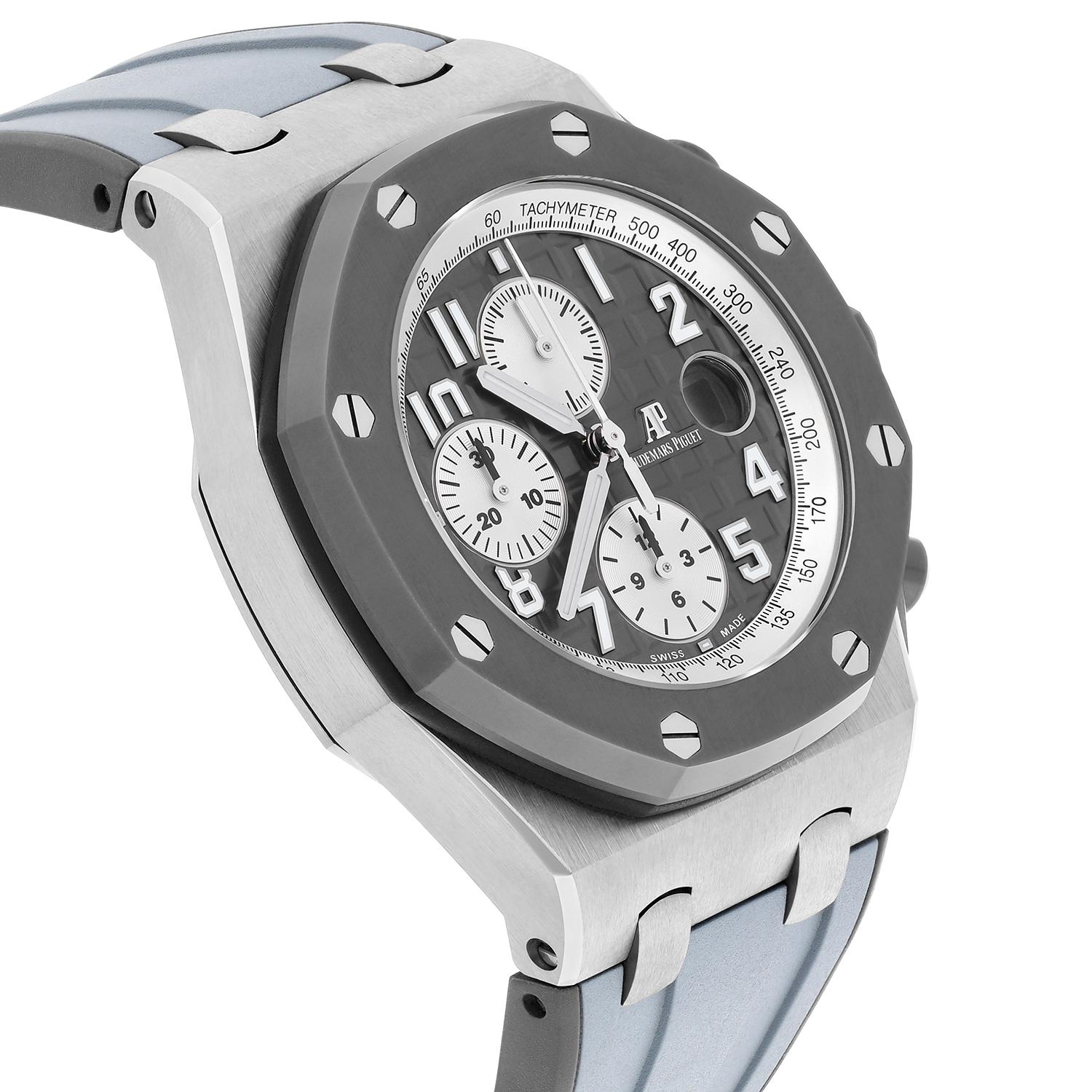 Audemars Piguet Royal Oak Offshore Chrono Ghost 42mm Titanium and Ceramic New In New Condition For Sale In New York, NY