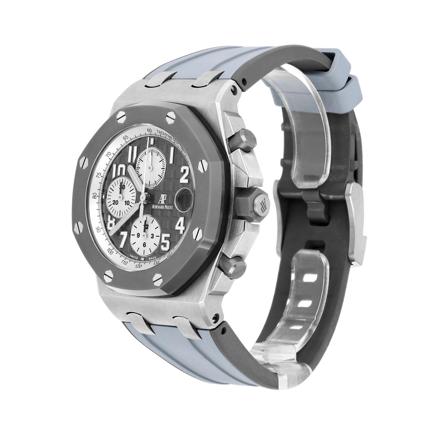 Audemars Piguet Royal Oak Offshore Chrono Ghost 42mm Titanium and Ceramic New In New Condition For Sale In New York, NY