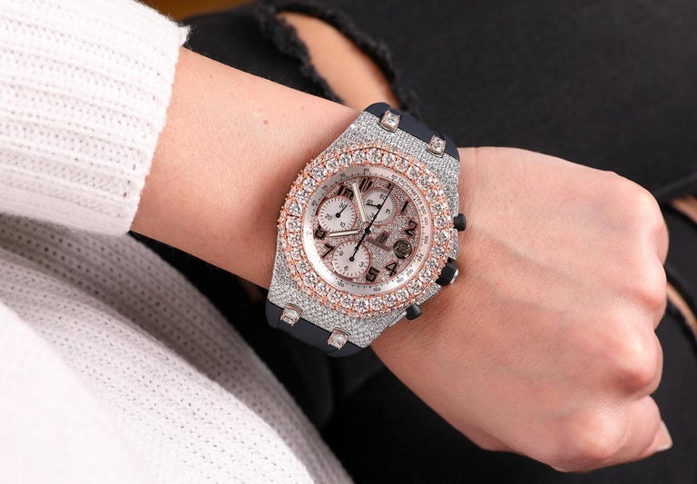 audemars piguet royal oak chronograph iced out
