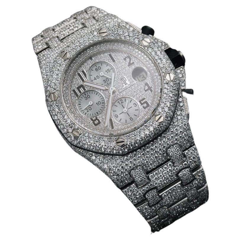 Audemars Piguet Royal Oak Iced Out Custom Two Tone Rose Gold Diamond ...