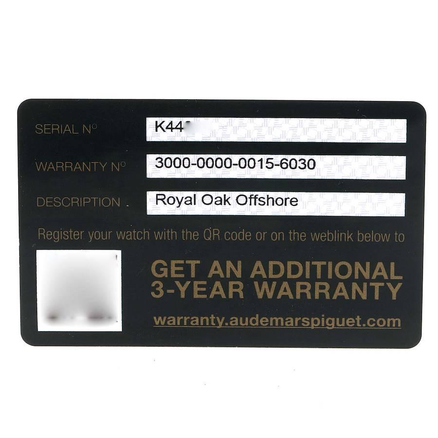 Audemars Piguet Royal Oak Offshore Chronograph Mens Watch 26470ST Box Card For Sale 2