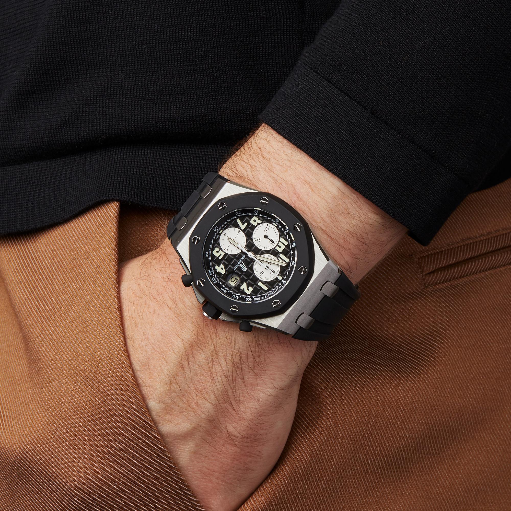 Audemars Piguet Royal Oak Offshore Chronograph Stainless Steel and Rubber  25940SK at 1stDibs