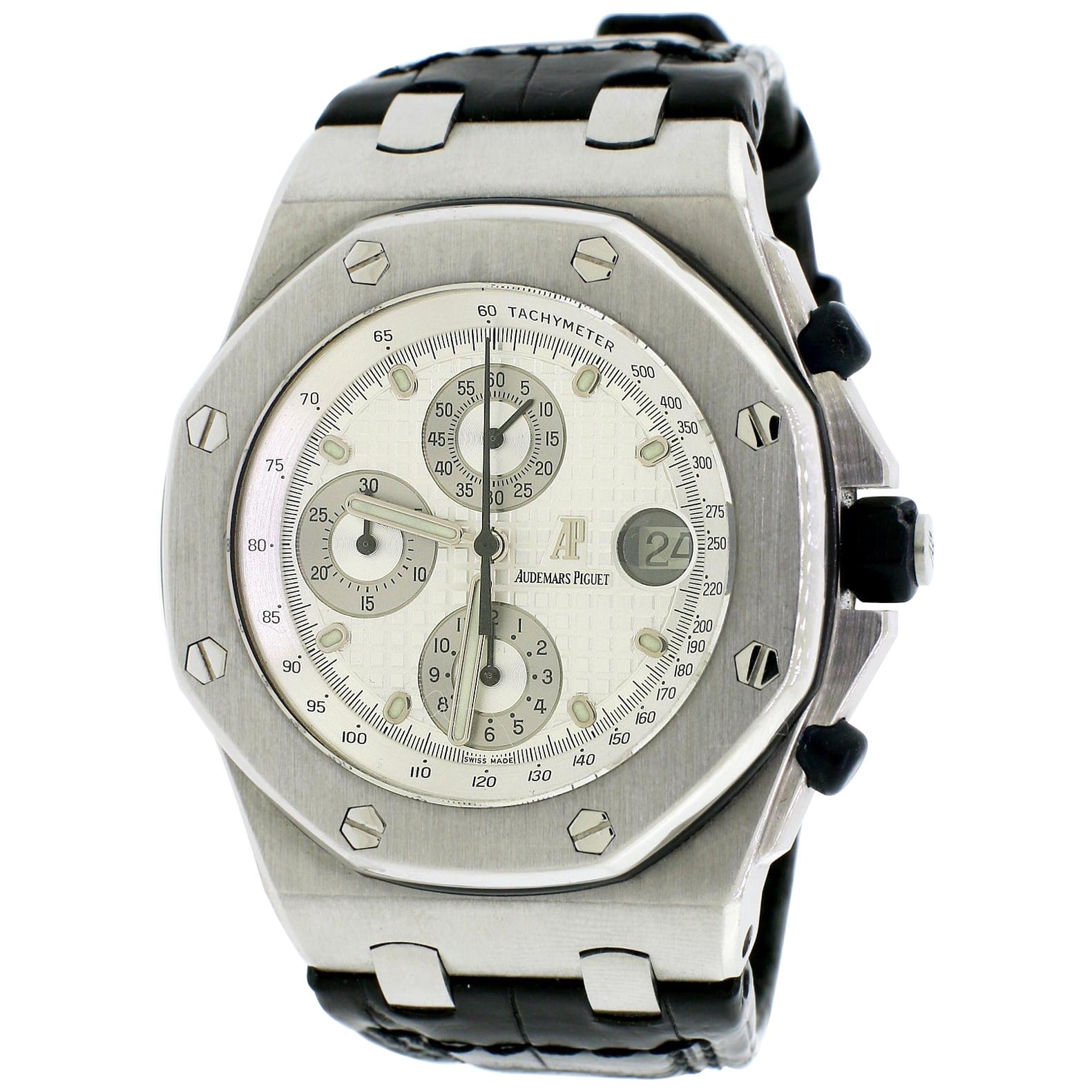 Audemars Piguet Royal Oak Offshore Chronograph Steel Watch For Sale