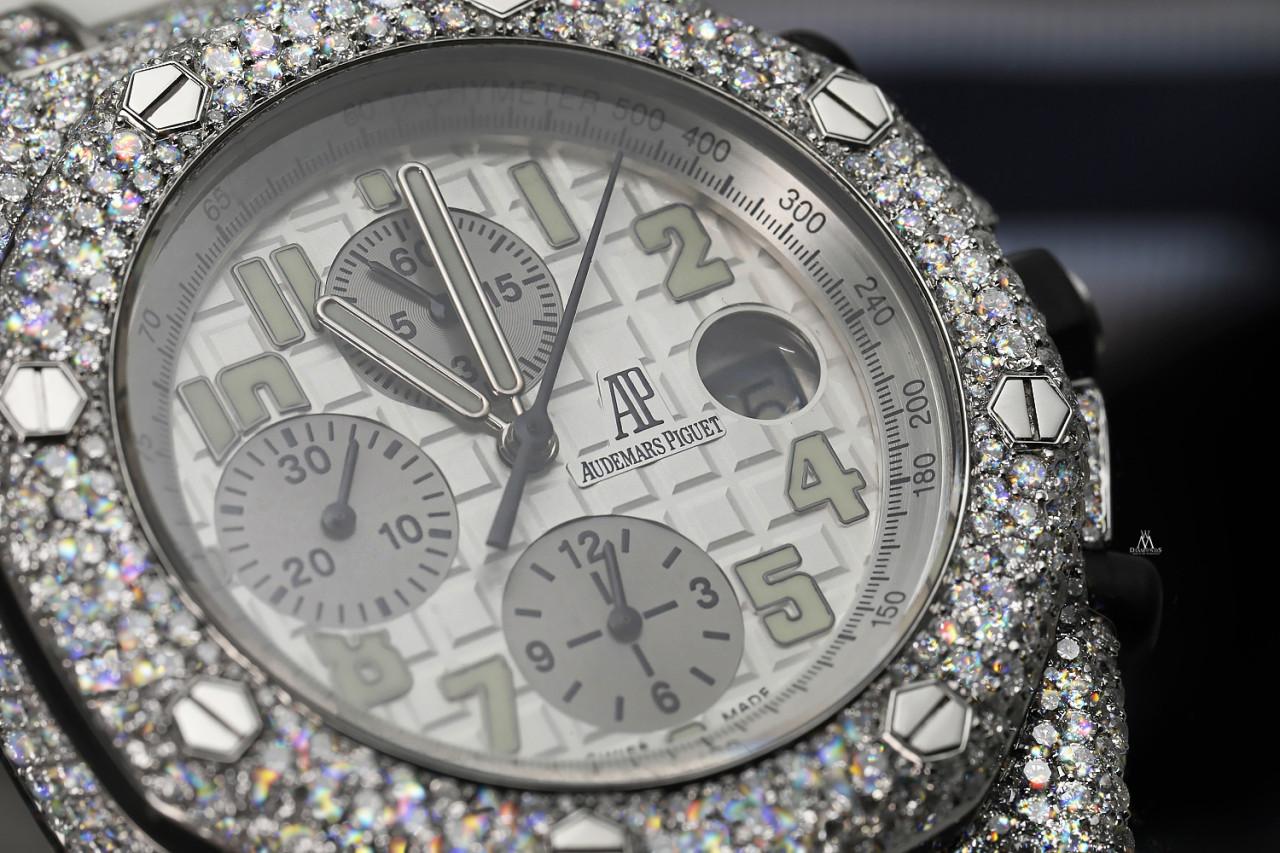 Audemars Piguet Royal Oak Offshore Customized with Genuine Diamonds Watch For Sale 4